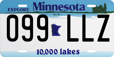 MN license plate 099LLZ