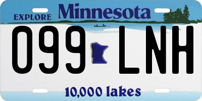 MN license plate 099LNH