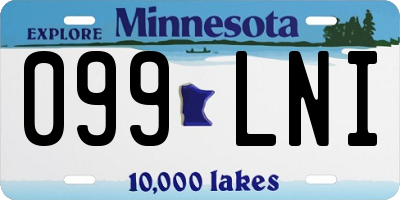 MN license plate 099LNI