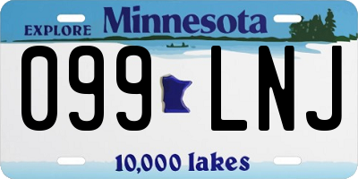 MN license plate 099LNJ