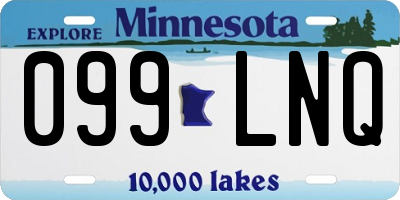 MN license plate 099LNQ