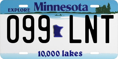 MN license plate 099LNT