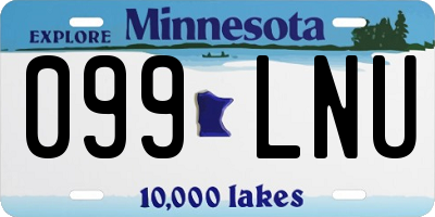 MN license plate 099LNU