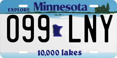 MN license plate 099LNY