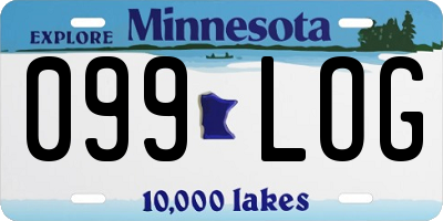 MN license plate 099LOG