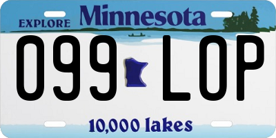 MN license plate 099LOP