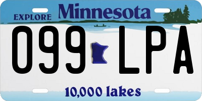 MN license plate 099LPA