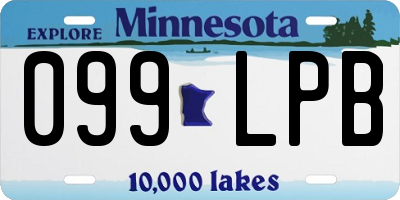 MN license plate 099LPB