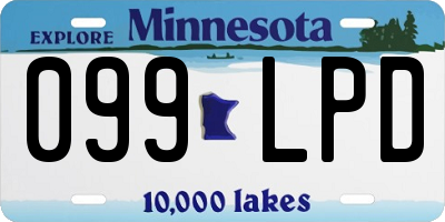 MN license plate 099LPD