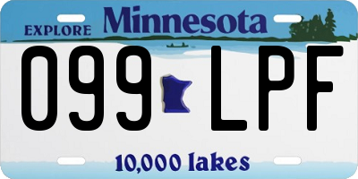 MN license plate 099LPF