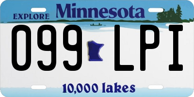 MN license plate 099LPI