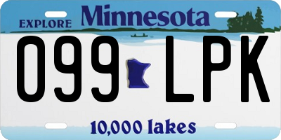 MN license plate 099LPK