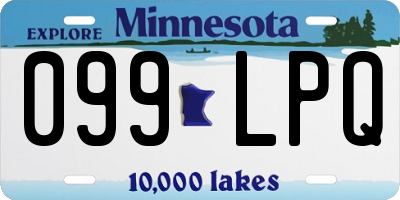 MN license plate 099LPQ