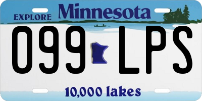 MN license plate 099LPS