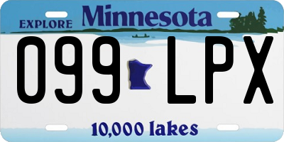 MN license plate 099LPX