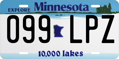 MN license plate 099LPZ