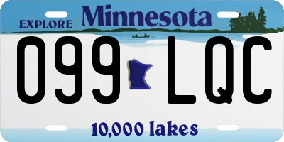 MN license plate 099LQC