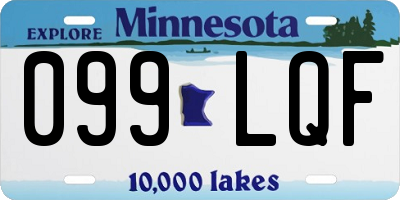 MN license plate 099LQF