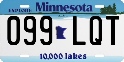 MN license plate 099LQT