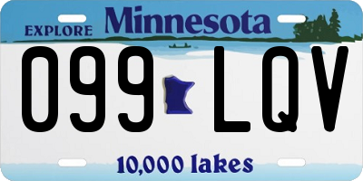 MN license plate 099LQV