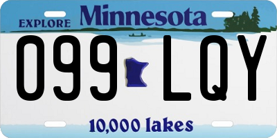 MN license plate 099LQY