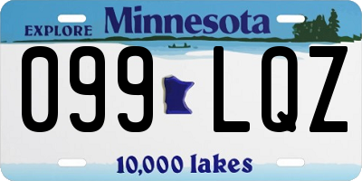 MN license plate 099LQZ