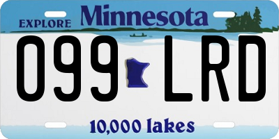 MN license plate 099LRD