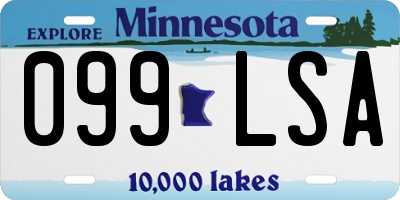 MN license plate 099LSA