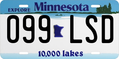 MN license plate 099LSD