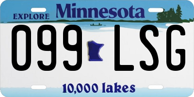 MN license plate 099LSG