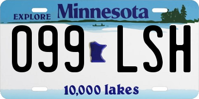 MN license plate 099LSH