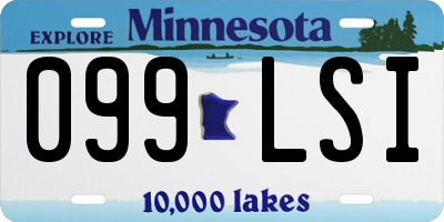 MN license plate 099LSI