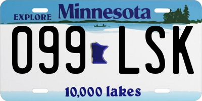 MN license plate 099LSK