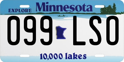 MN license plate 099LSO