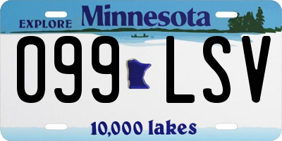 MN license plate 099LSV