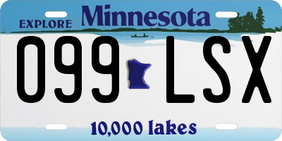 MN license plate 099LSX