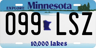 MN license plate 099LSZ
