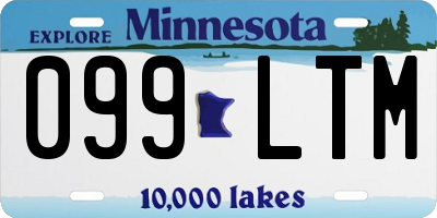 MN license plate 099LTM