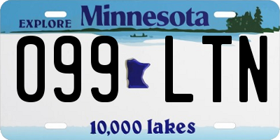 MN license plate 099LTN