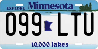 MN license plate 099LTU