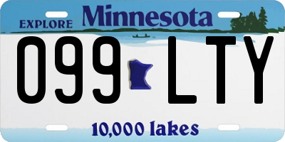 MN license plate 099LTY