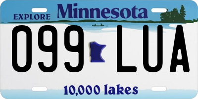 MN license plate 099LUA