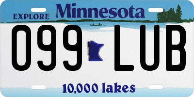 MN license plate 099LUB