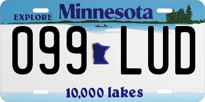 MN license plate 099LUD