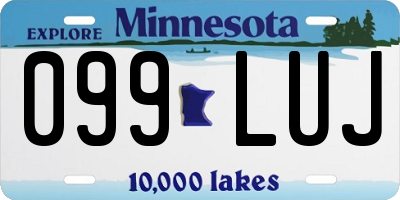 MN license plate 099LUJ
