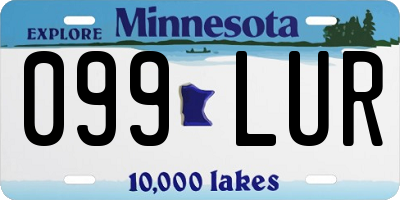 MN license plate 099LUR