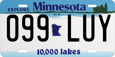 MN license plate 099LUY