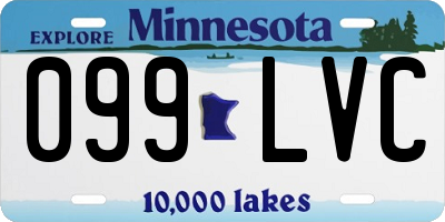 MN license plate 099LVC