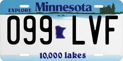 MN license plate 099LVF