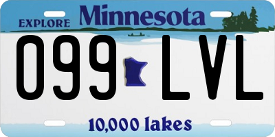 MN license plate 099LVL